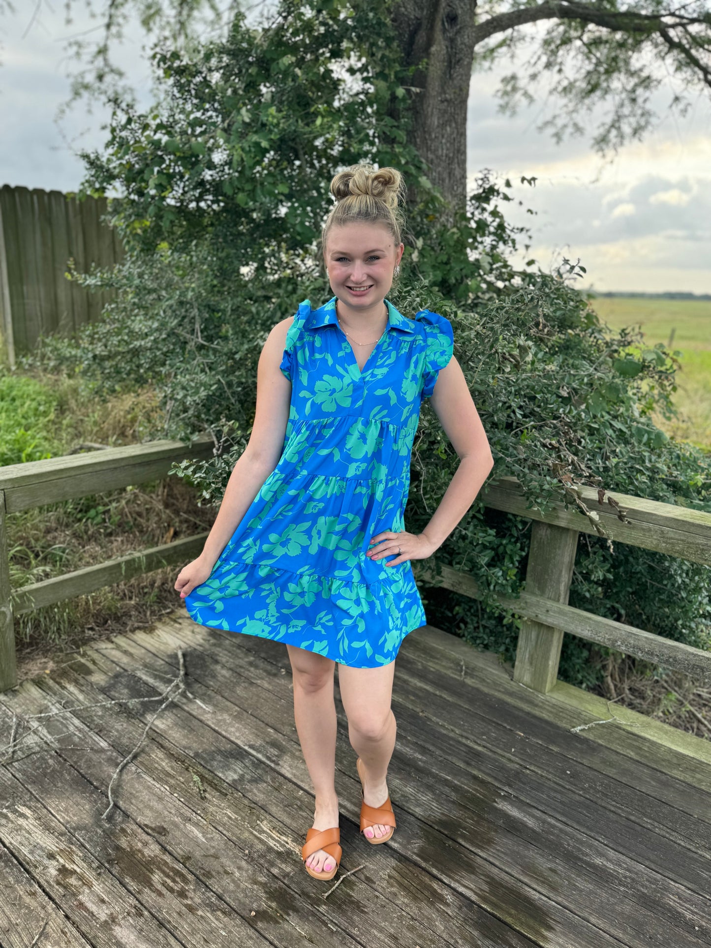 Easter Egg Hunt Dress- Blue