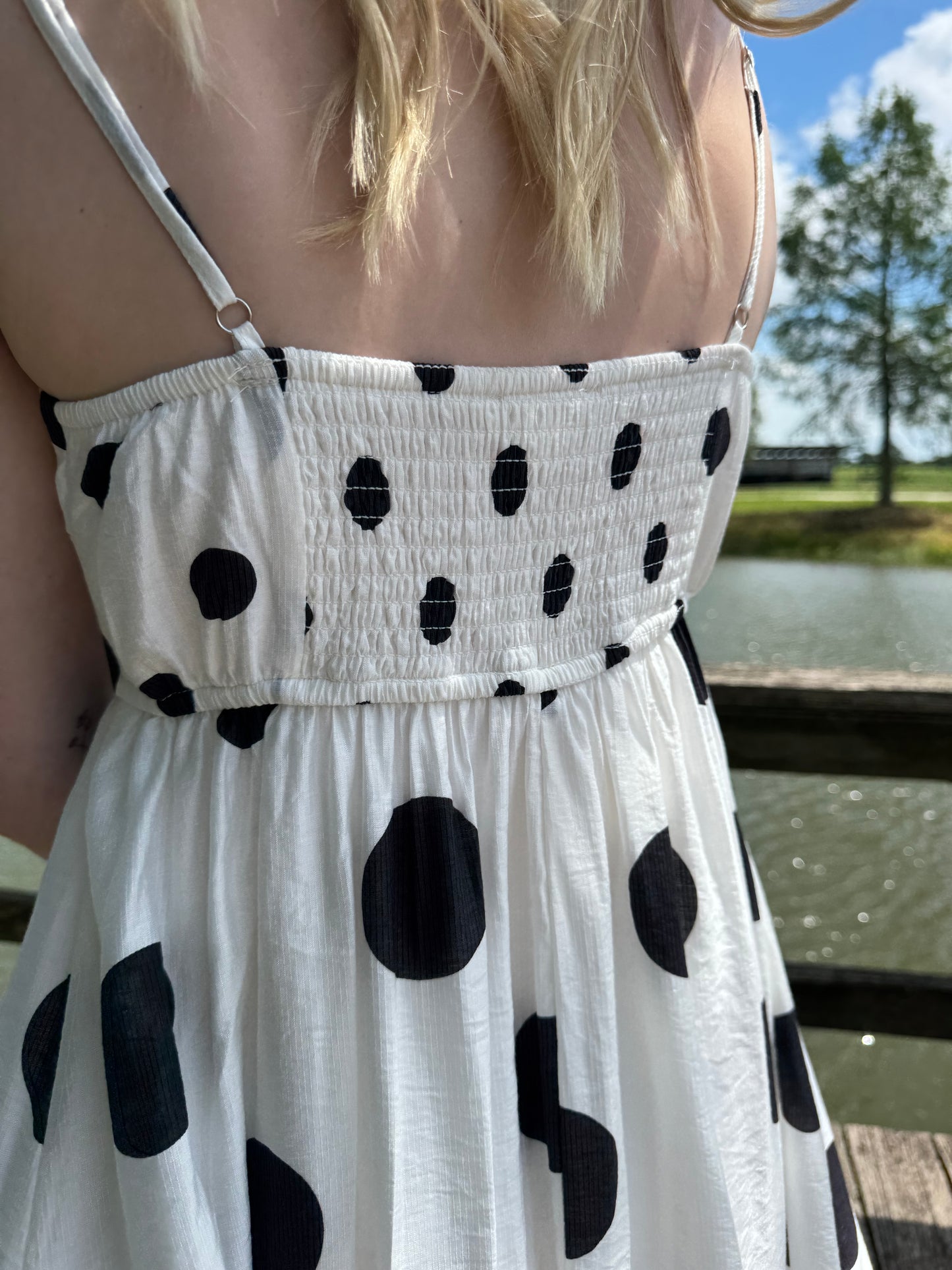 Kayla Polka Dot Midi Dress