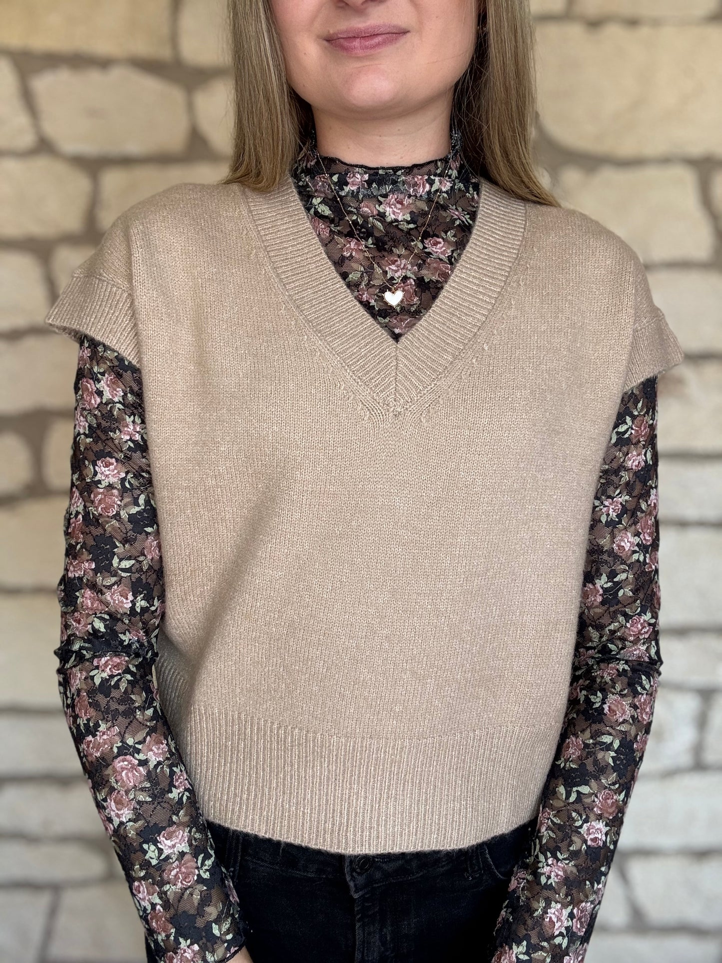 Lace Layering Top- Floral