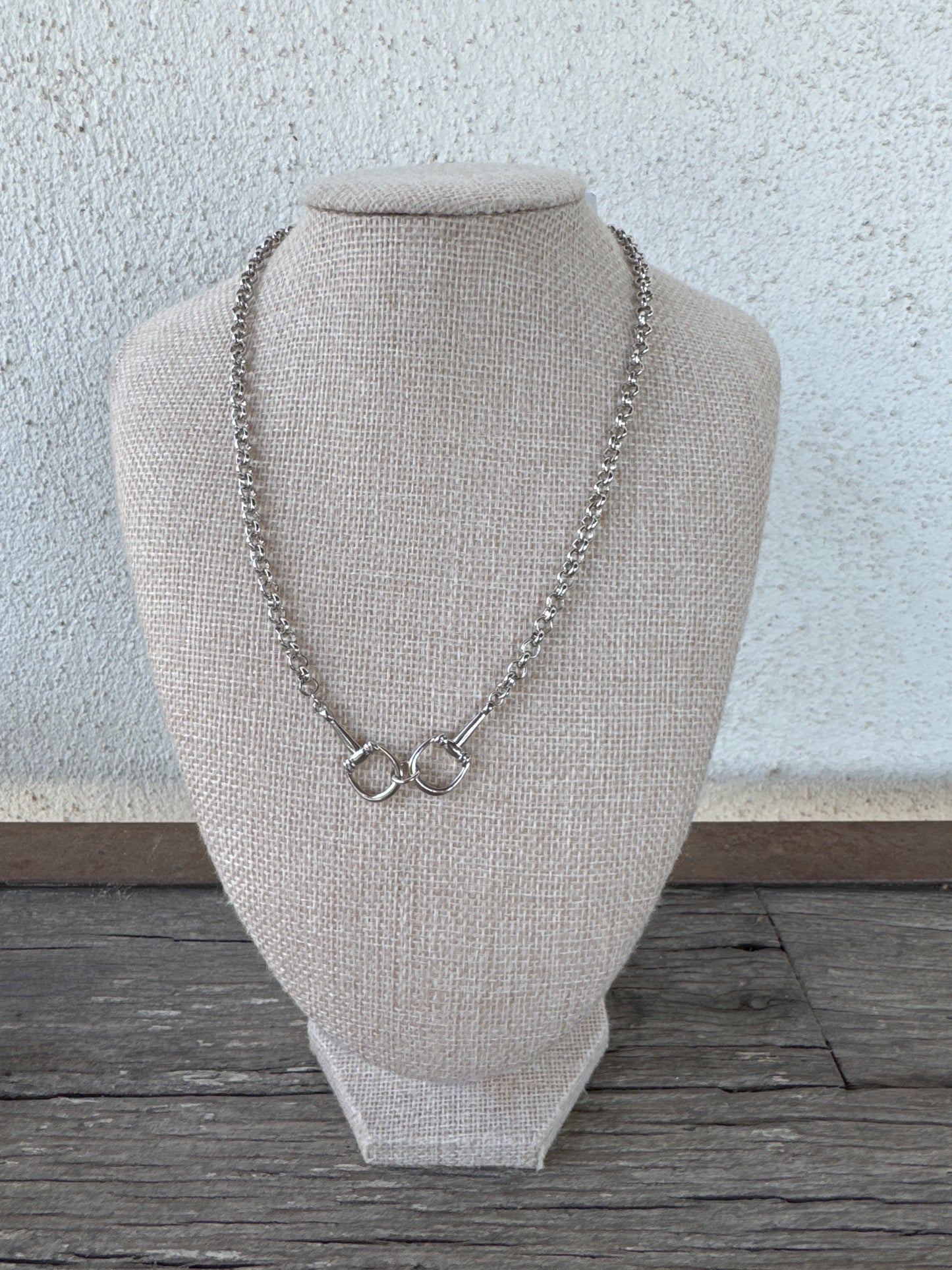 Aylani Silver Horse Bit Necklace