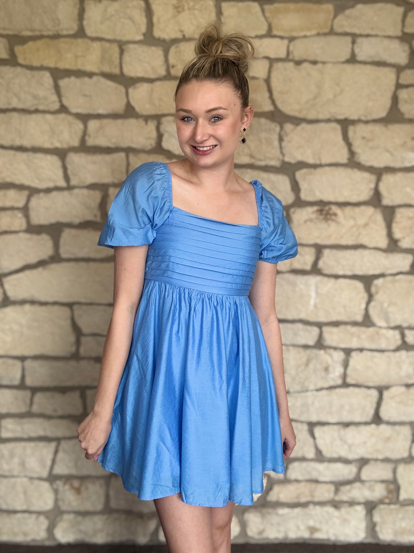 Lip Gloss Dress- Blue