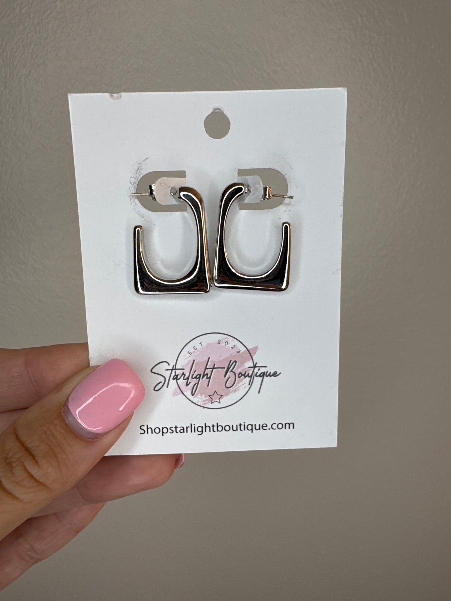 Boxy Hoops- Silver