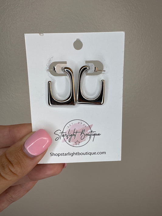 Boxy Hoops- Silver
