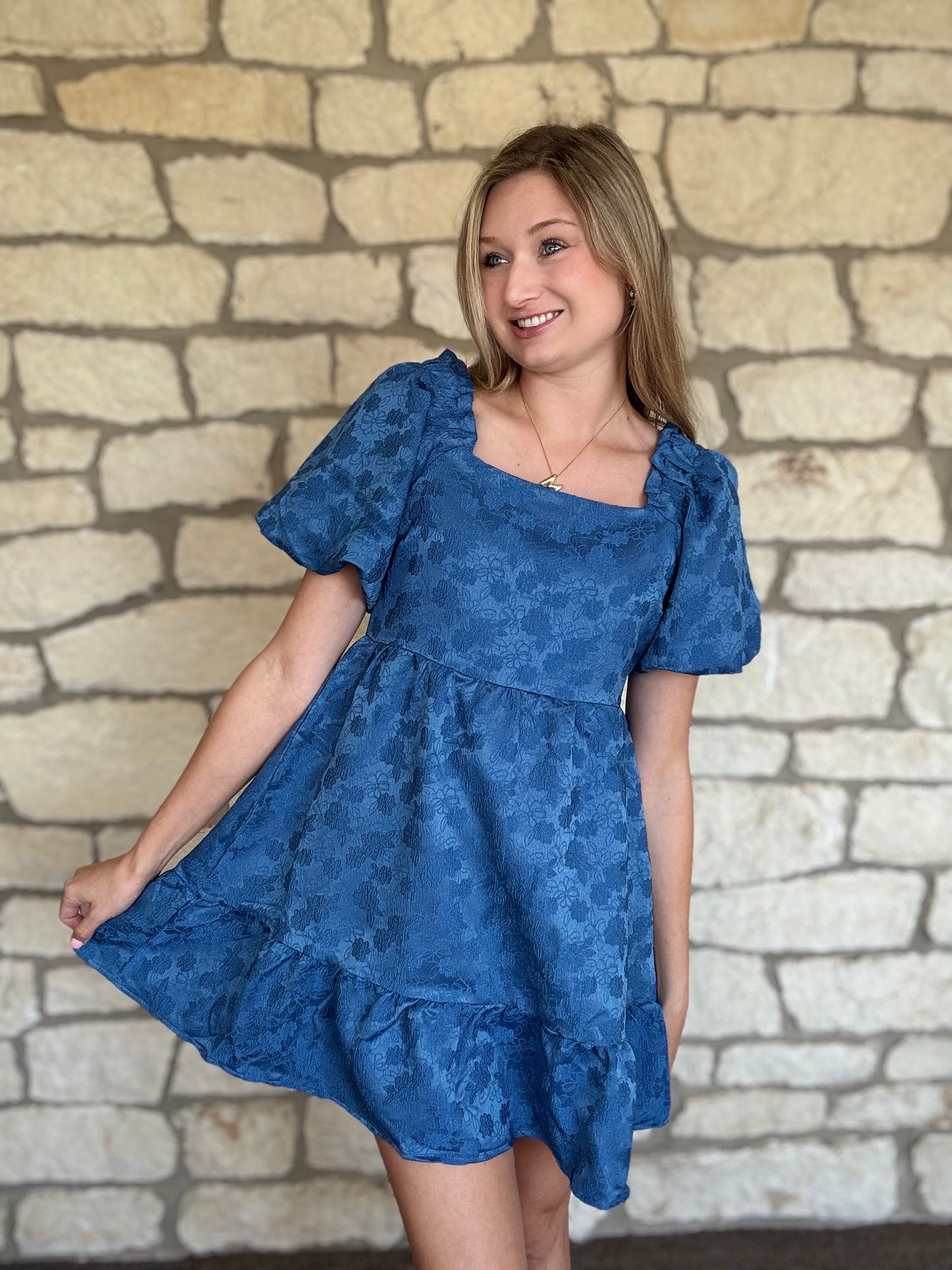 Fall Photos Dress- Blue