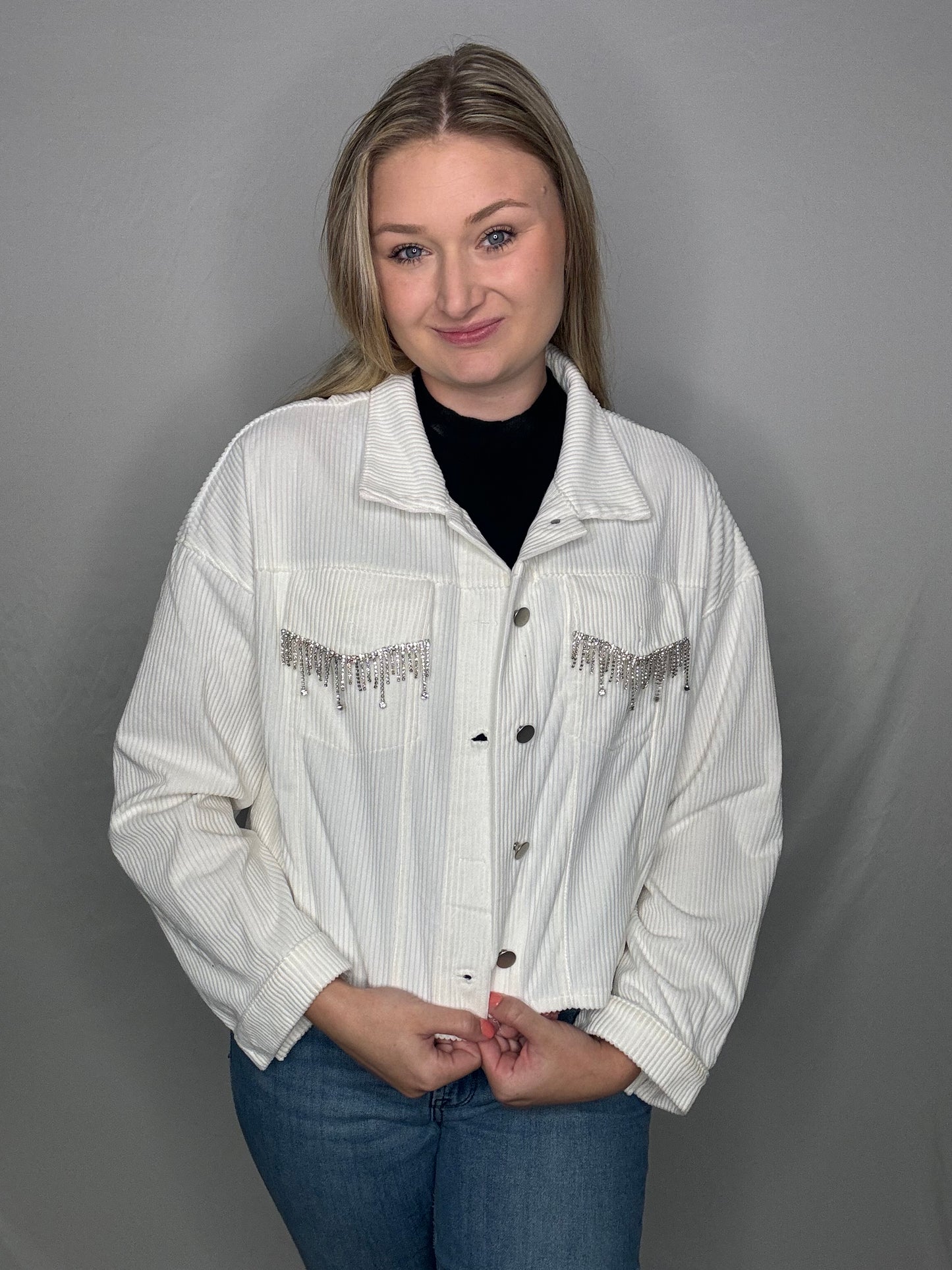 Take Me Dancing Jacket- White