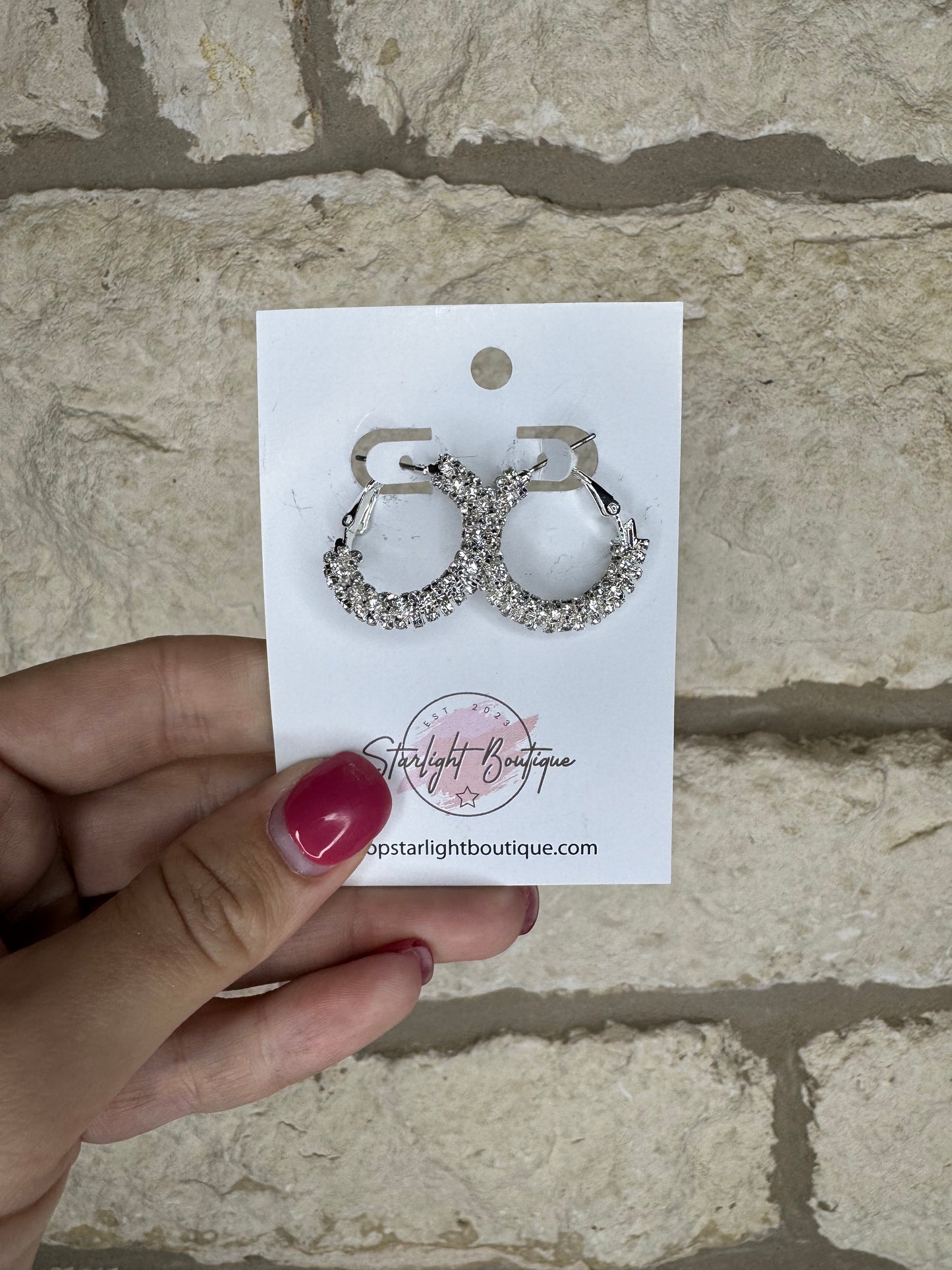 Silver Wrapped Hoops