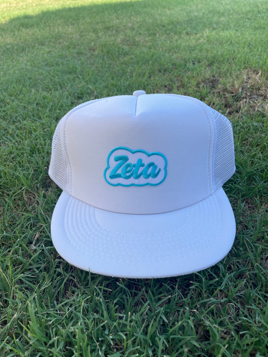 White Zeta Trucker Hats