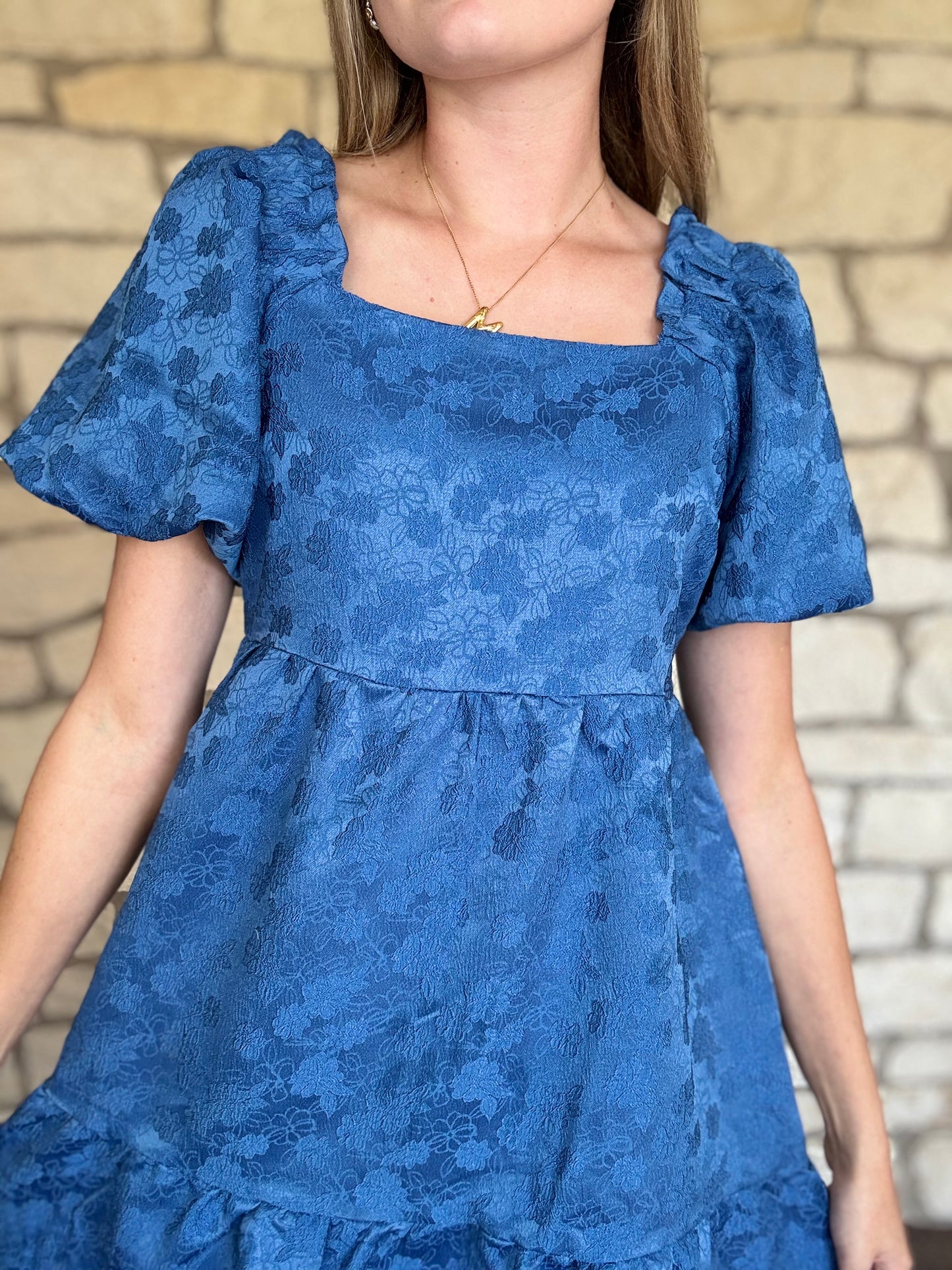 Fall Photos Dress- Blue
