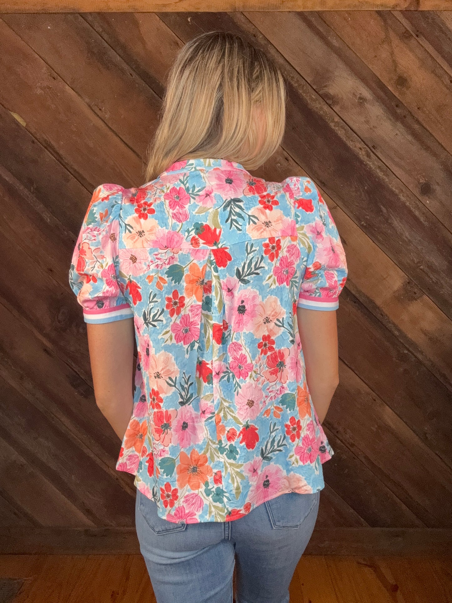 Yvonne Floral Split Neck
