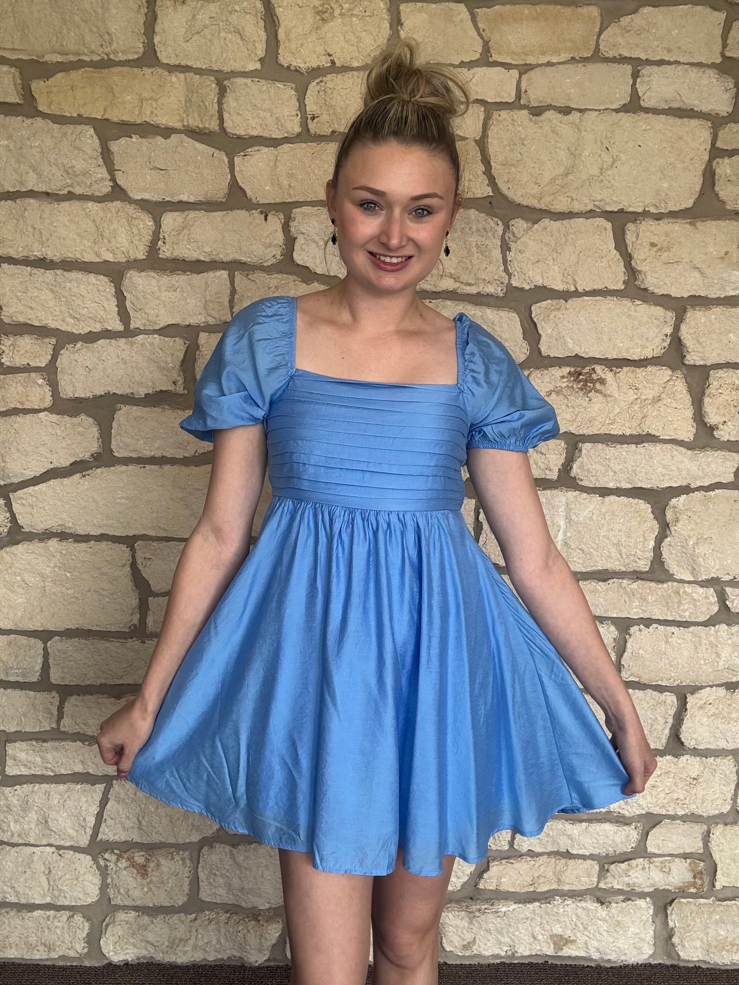 Lip Gloss Dress- Blue