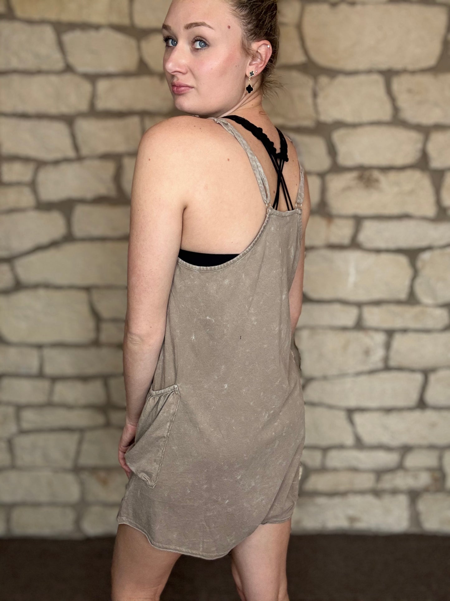 Cloud Romper- Tan