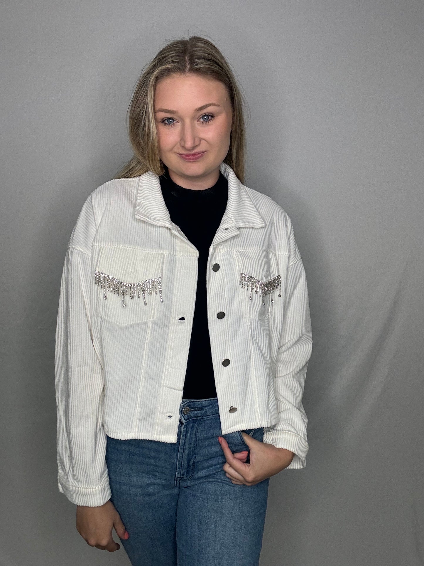 Take Me Dancing Jacket- White