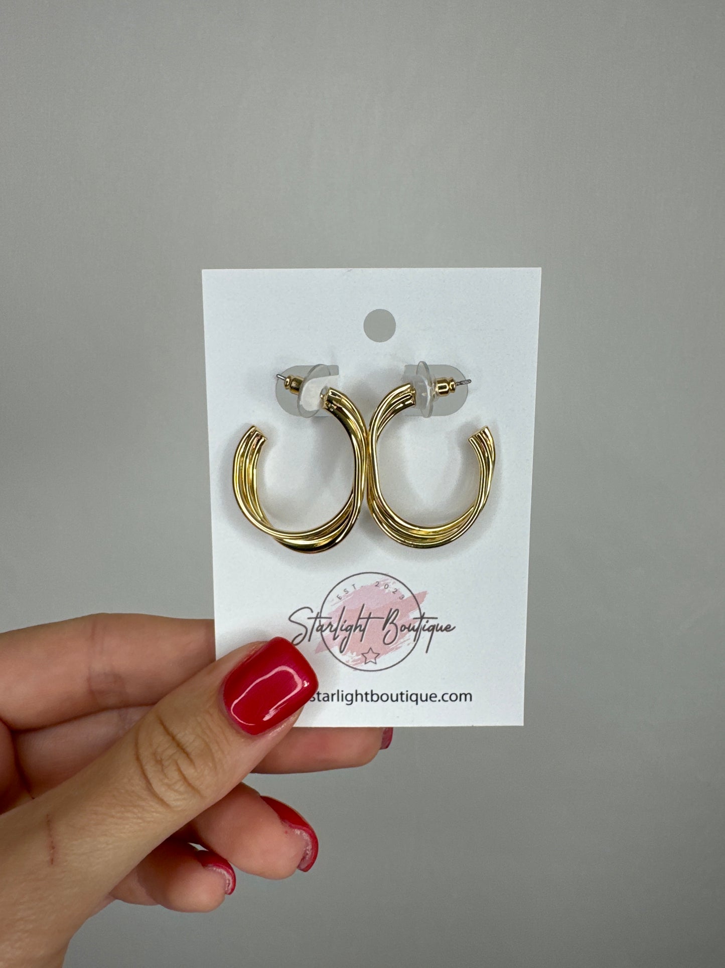 Twist Gold Hoops