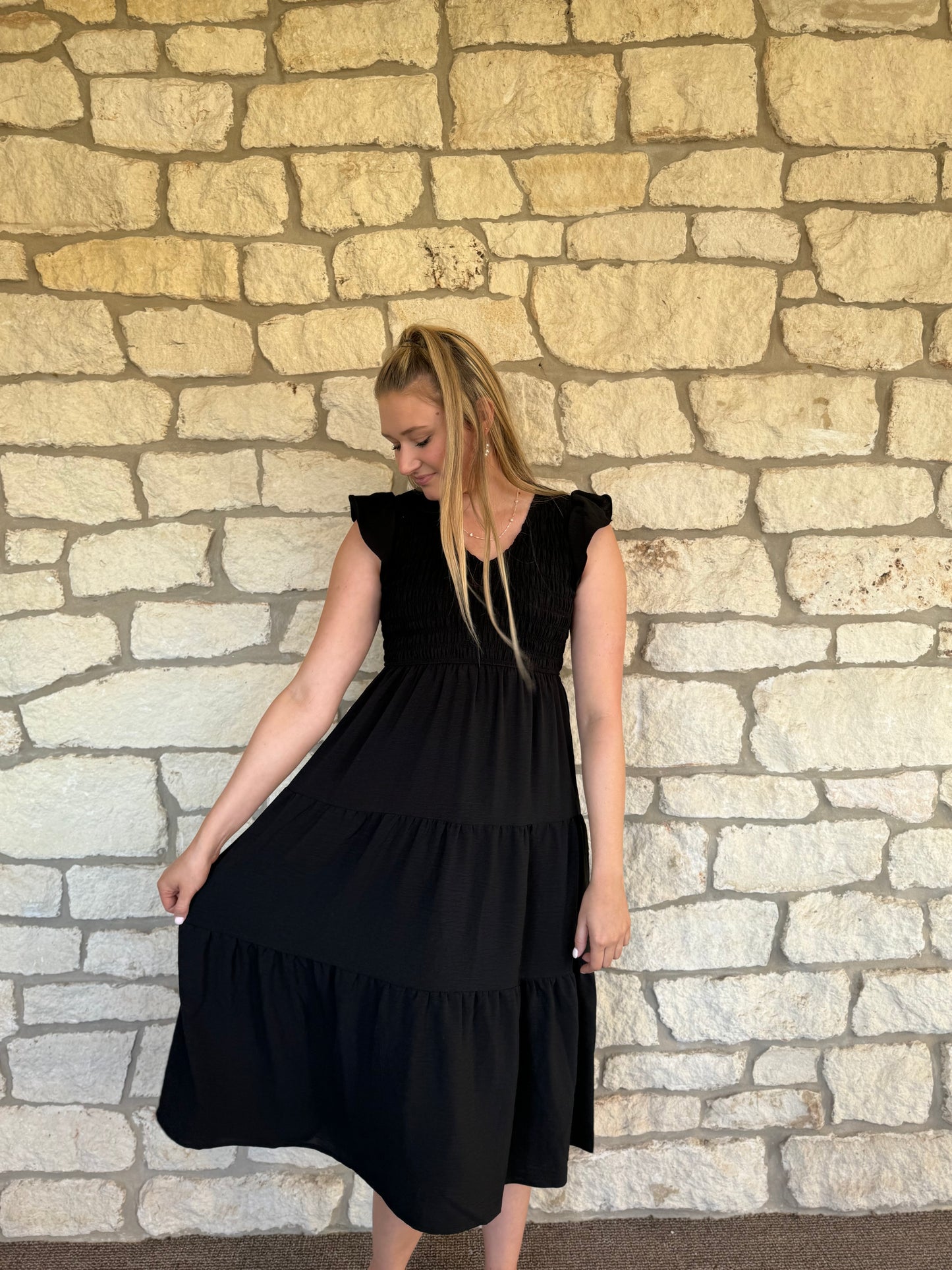 Name Of The Game Dress- Black