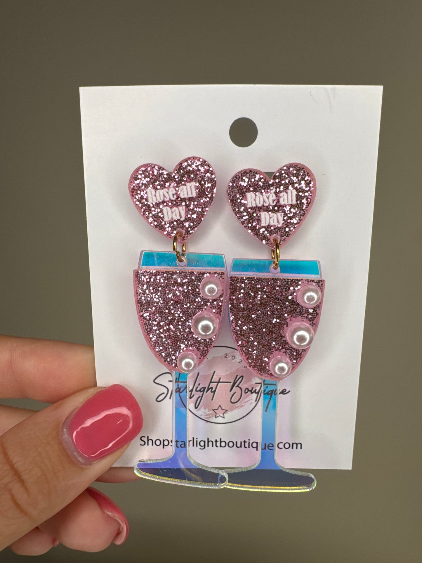 Pink Champagne Earrings