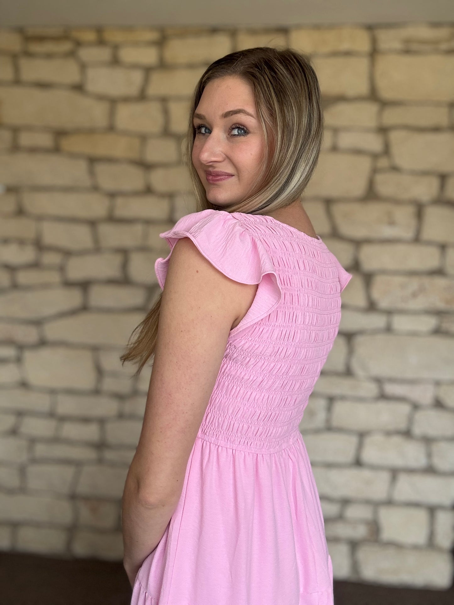 Name Of The Game Dress- Pink