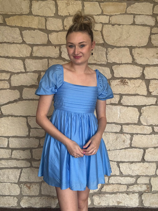 Lip Gloss Dress- Blue
