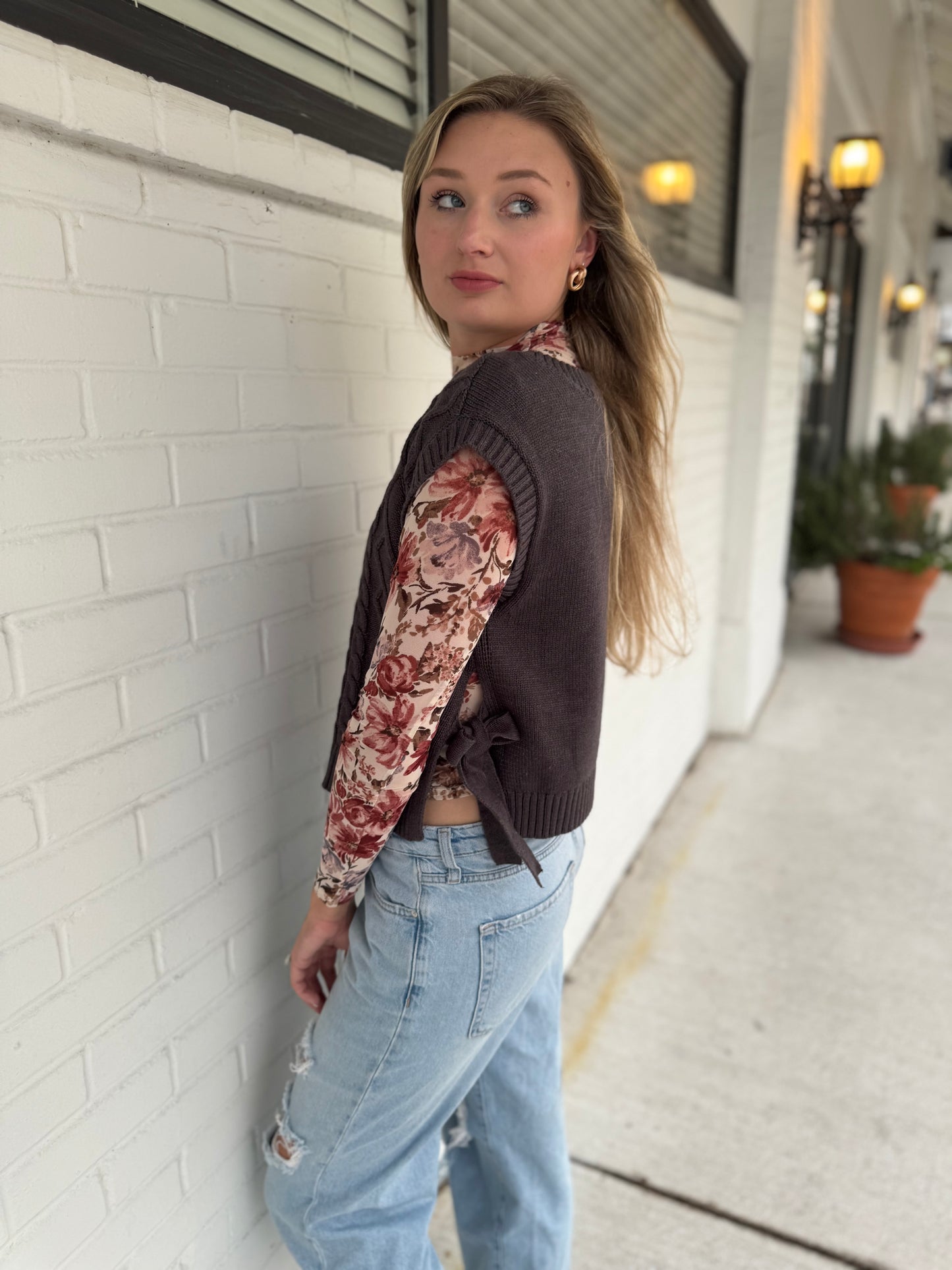 Cable Kint Sweater Shirt