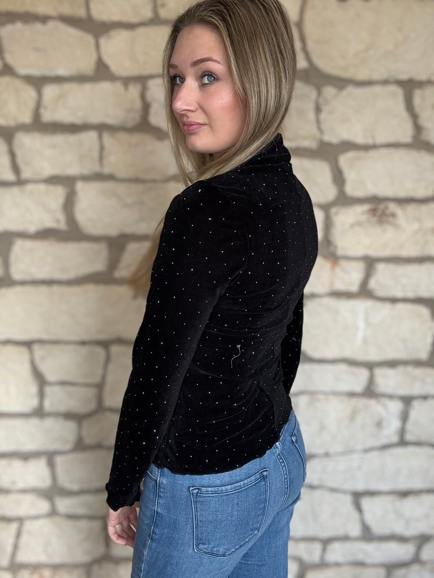 Black Velvet Layering Shirt