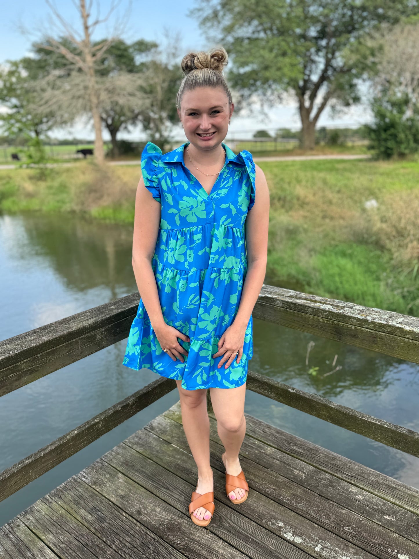 Easter Egg Hunt Dress- Blue