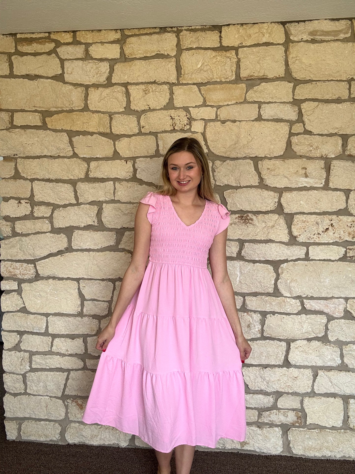 Name Of The Game Dress- Pink