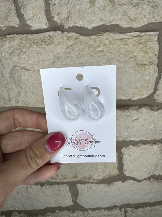 Marble Teardrop Earrings