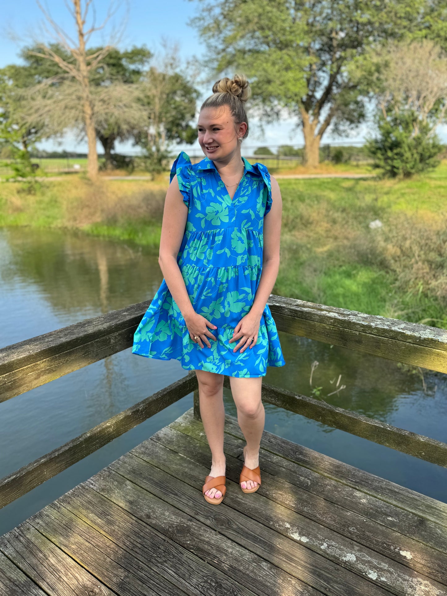 Easter Egg Hunt Dress- Blue
