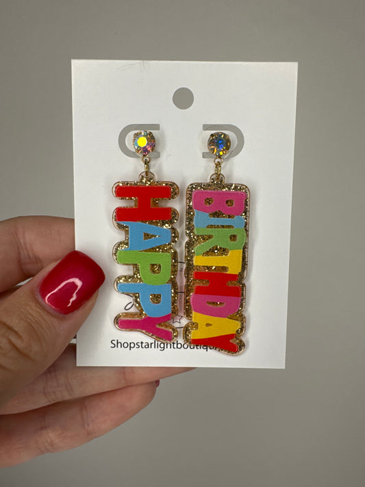 Happy Birthday Earrings