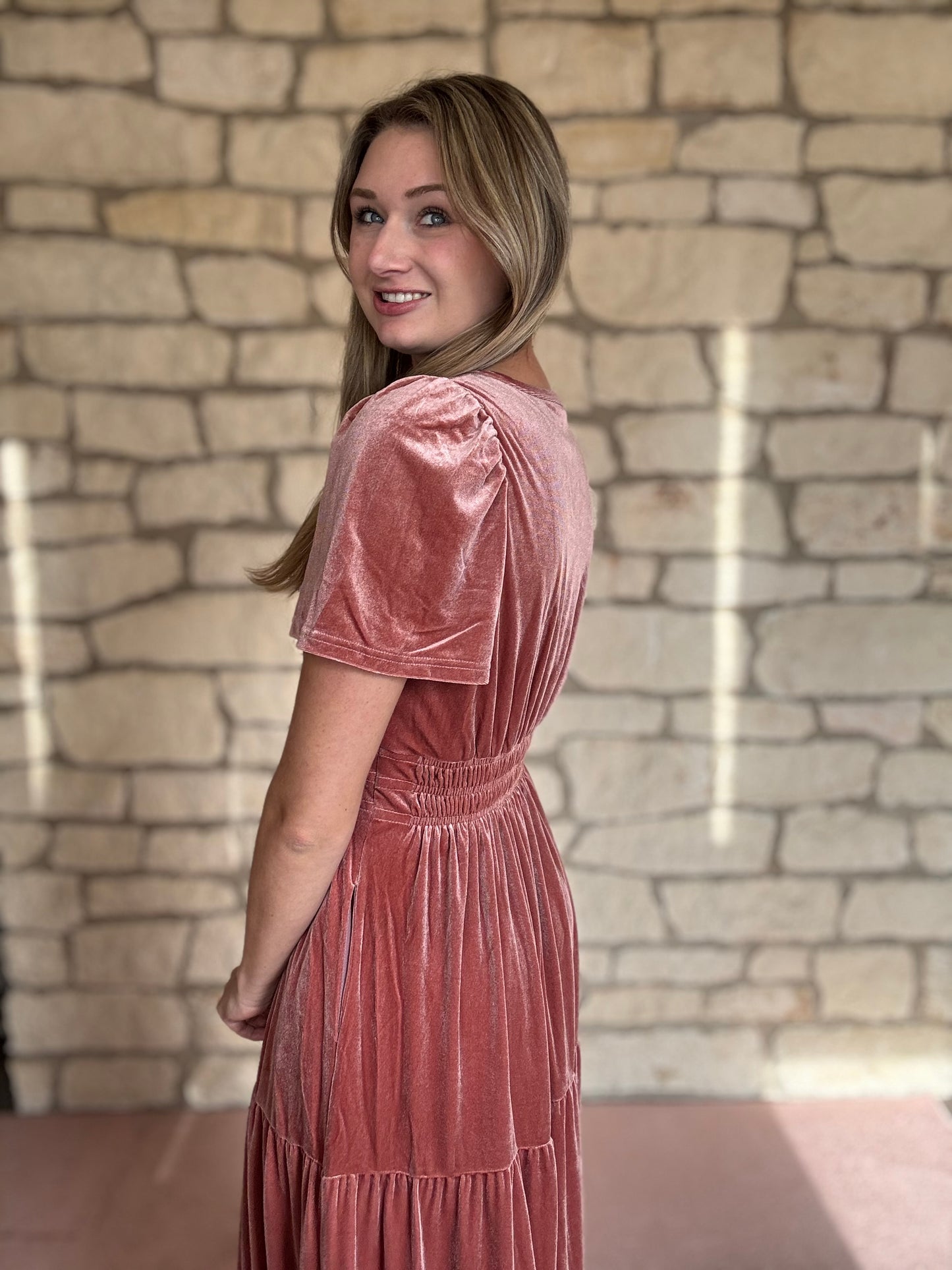 Mauve Velvet Dress