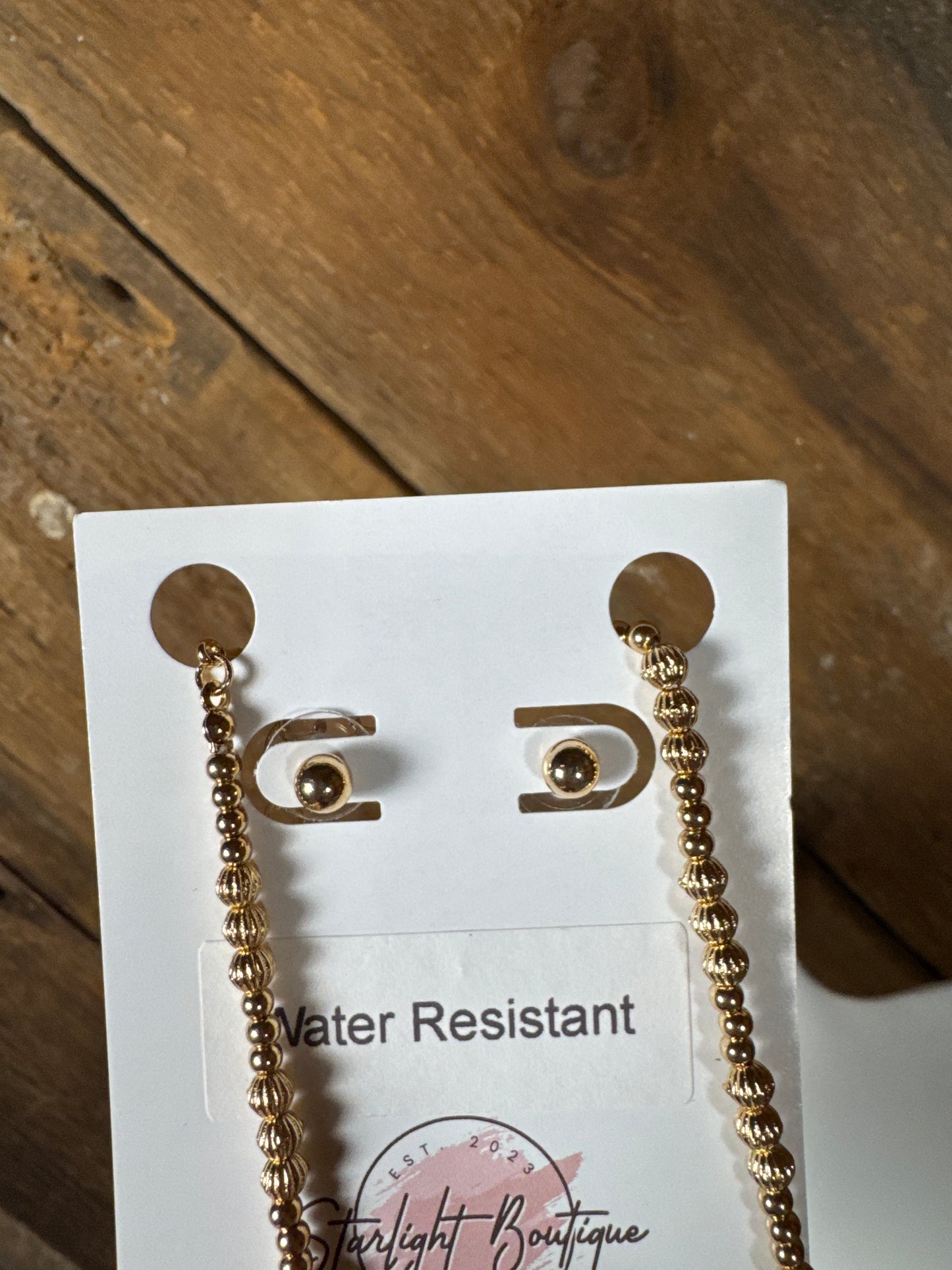 Emily Gold Beaded Necklace