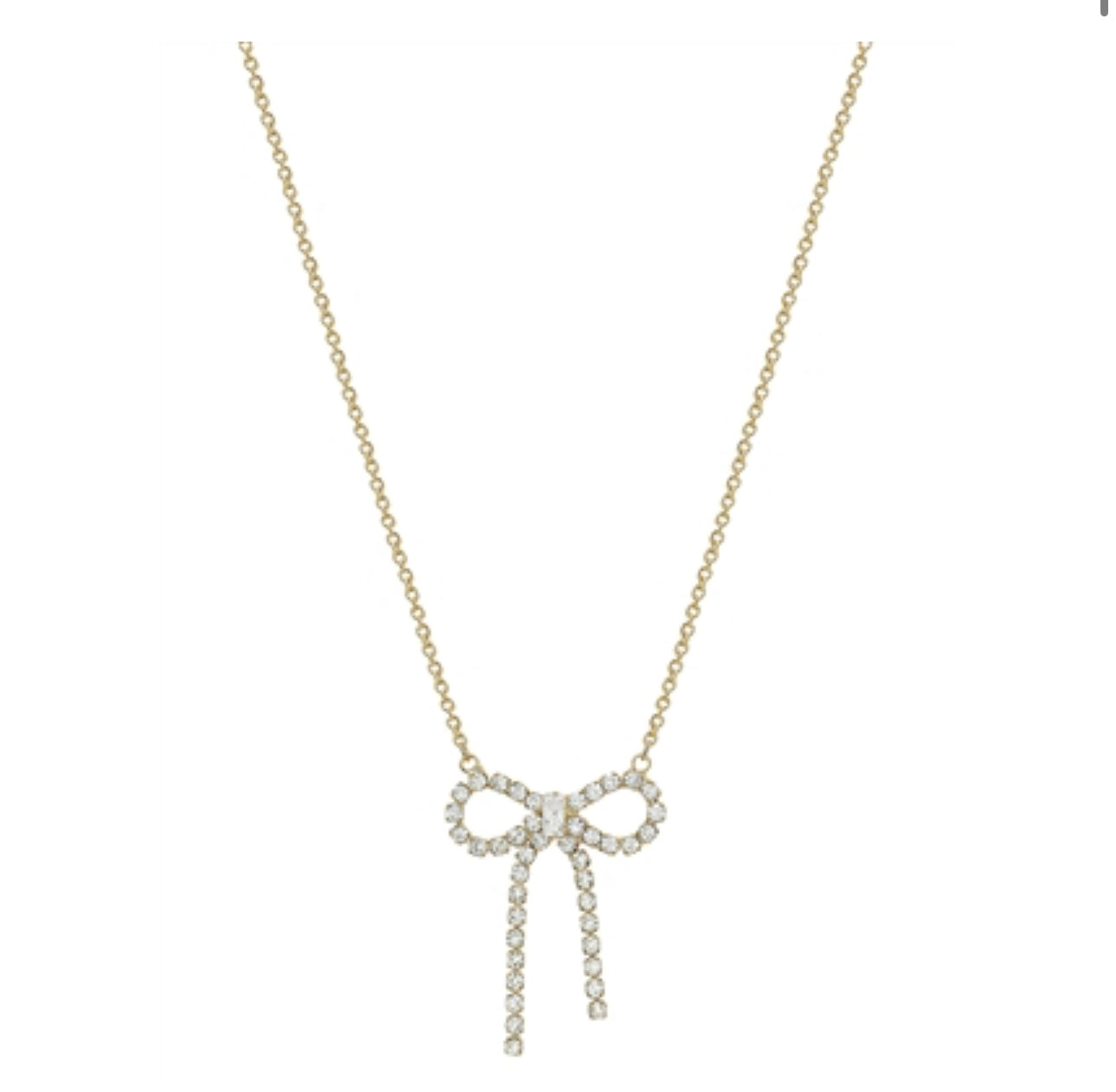 Gold Bow Necklace