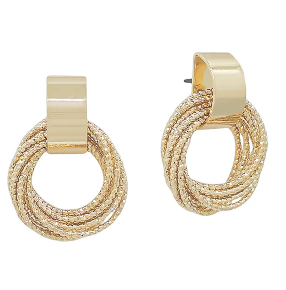 Knot Earrings- Gold