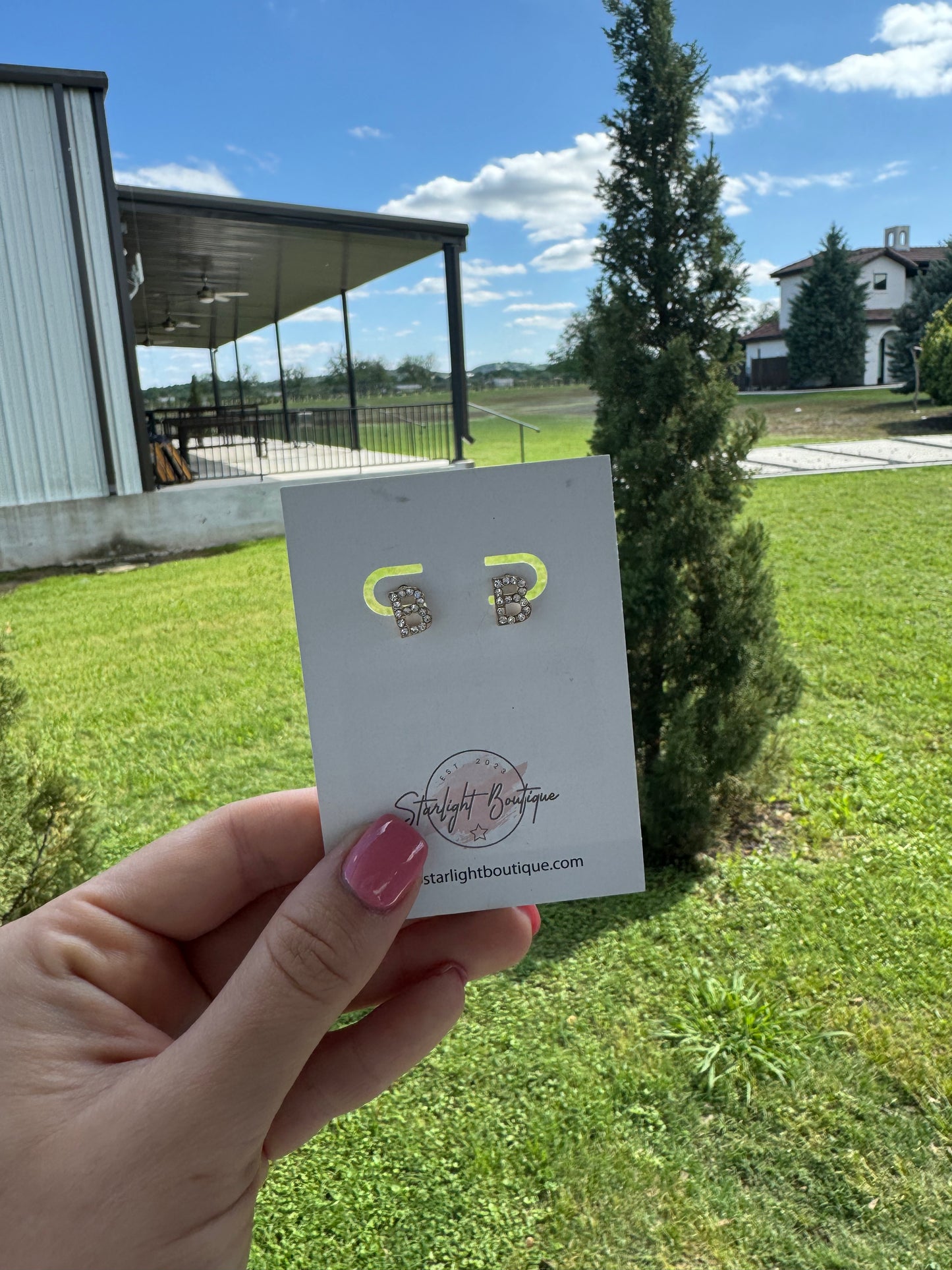 Stud Initials Earrings