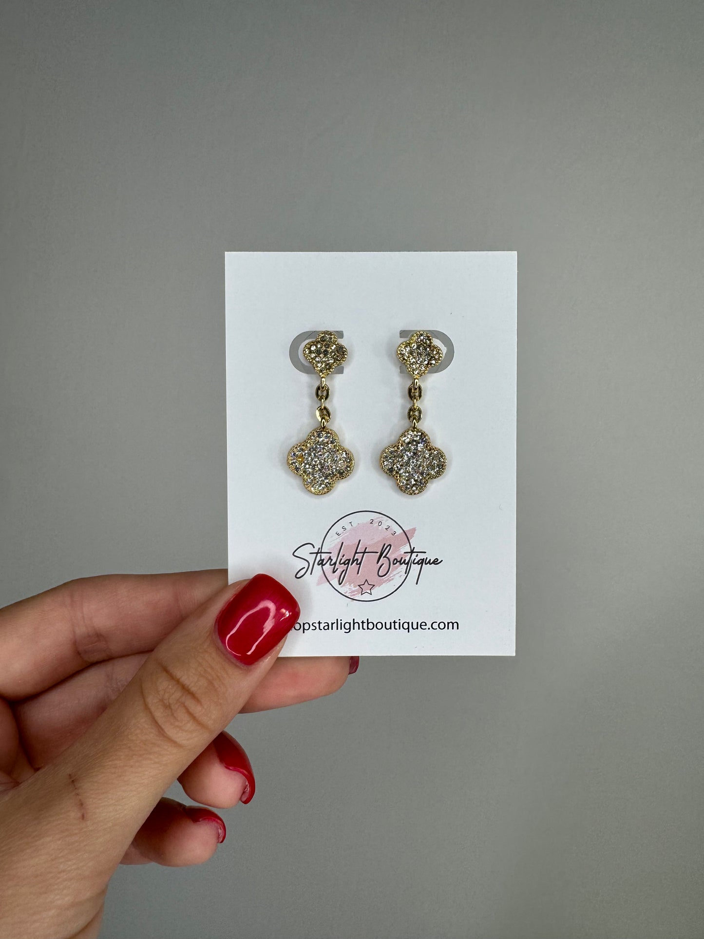 Diamond Clover Earrings