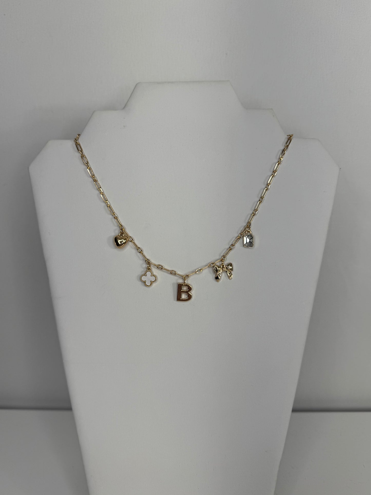 B Charm Necklace