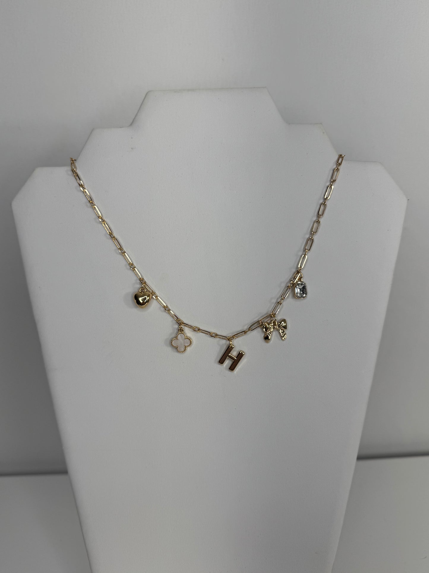 H Charm Necklace