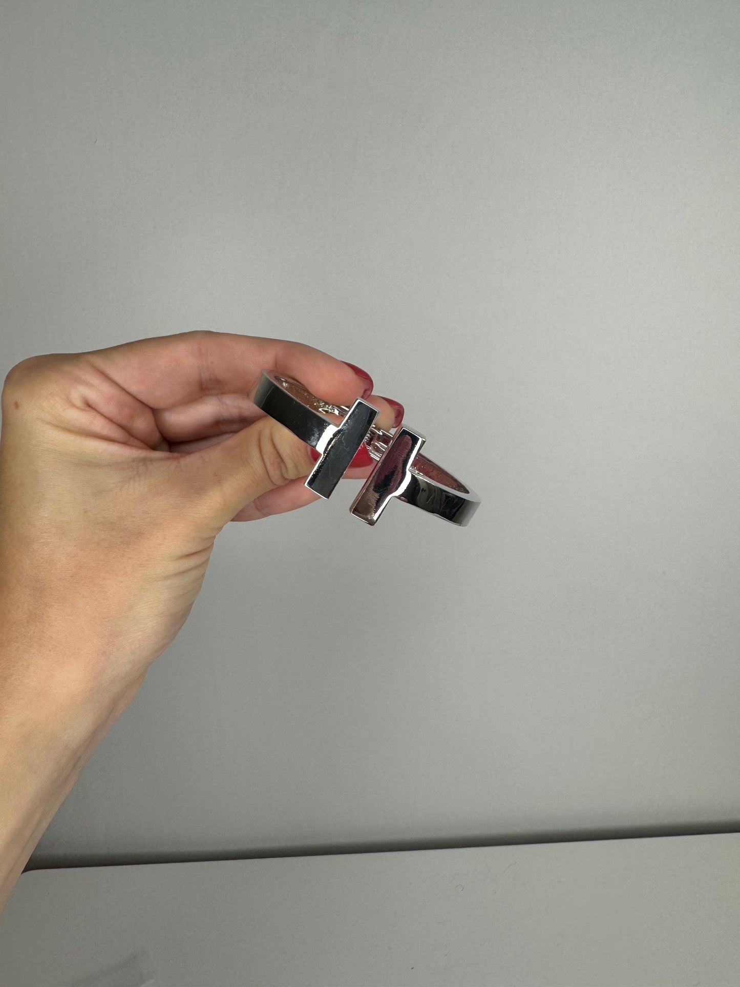 Silver T Cuff