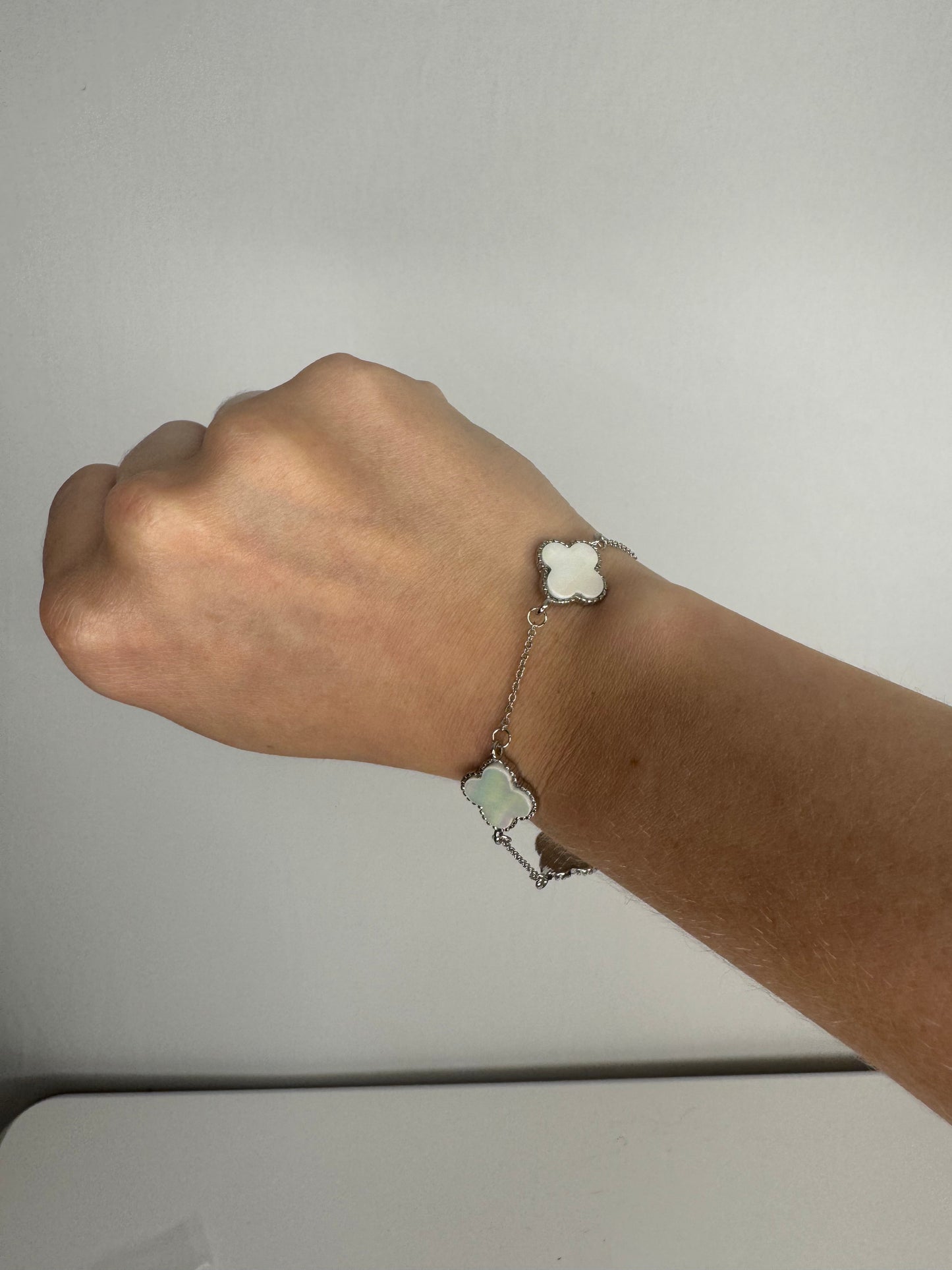 Silver Clover Bracelet
