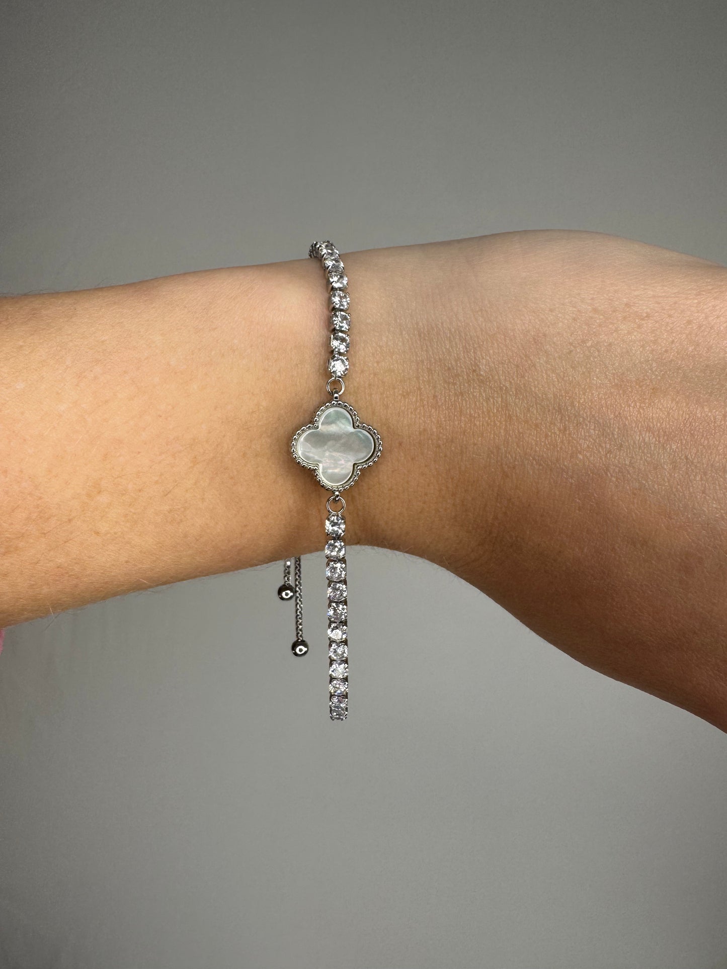 Silver Clover Bracelet New
