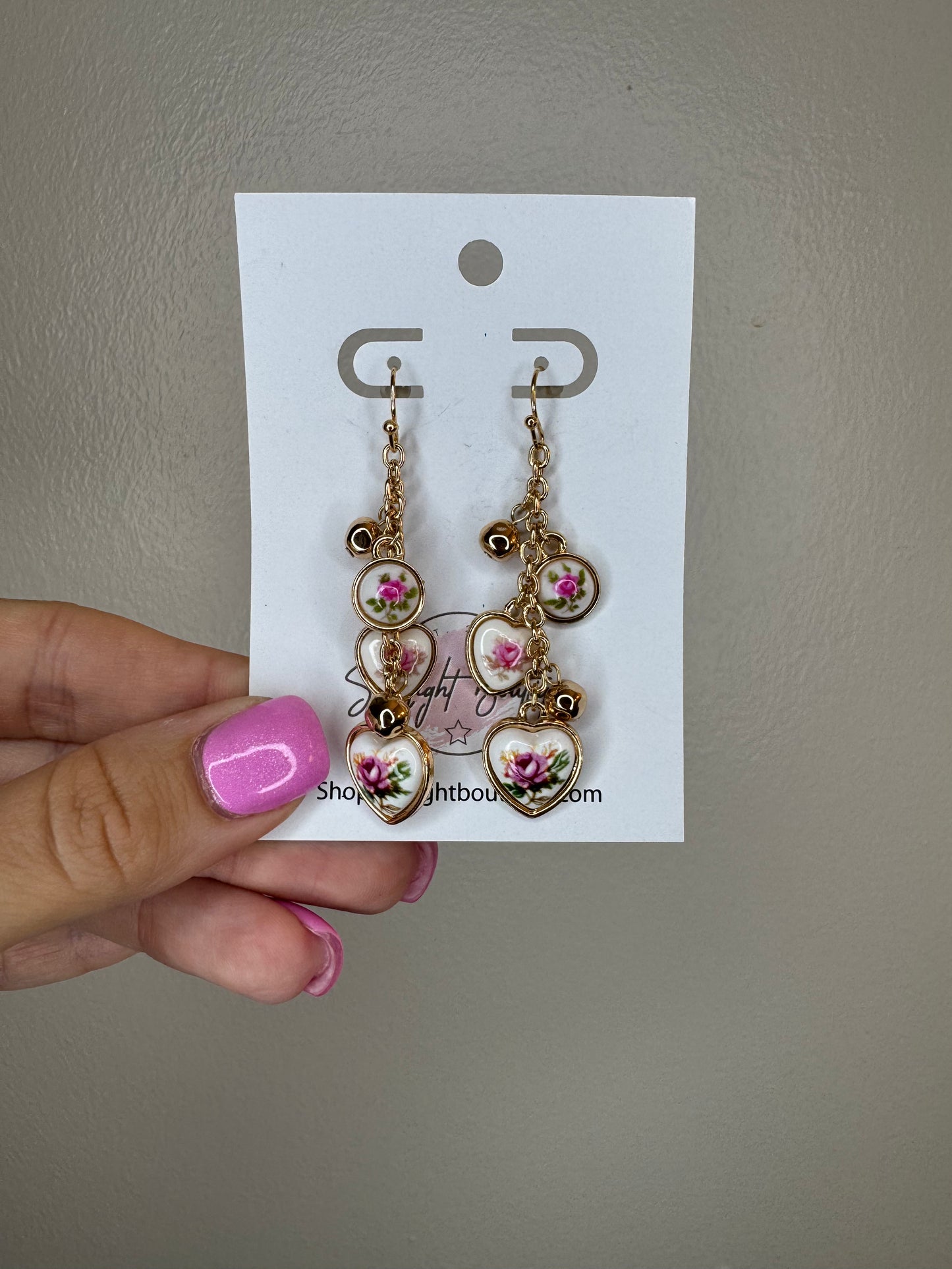 Rose Charm Earrings