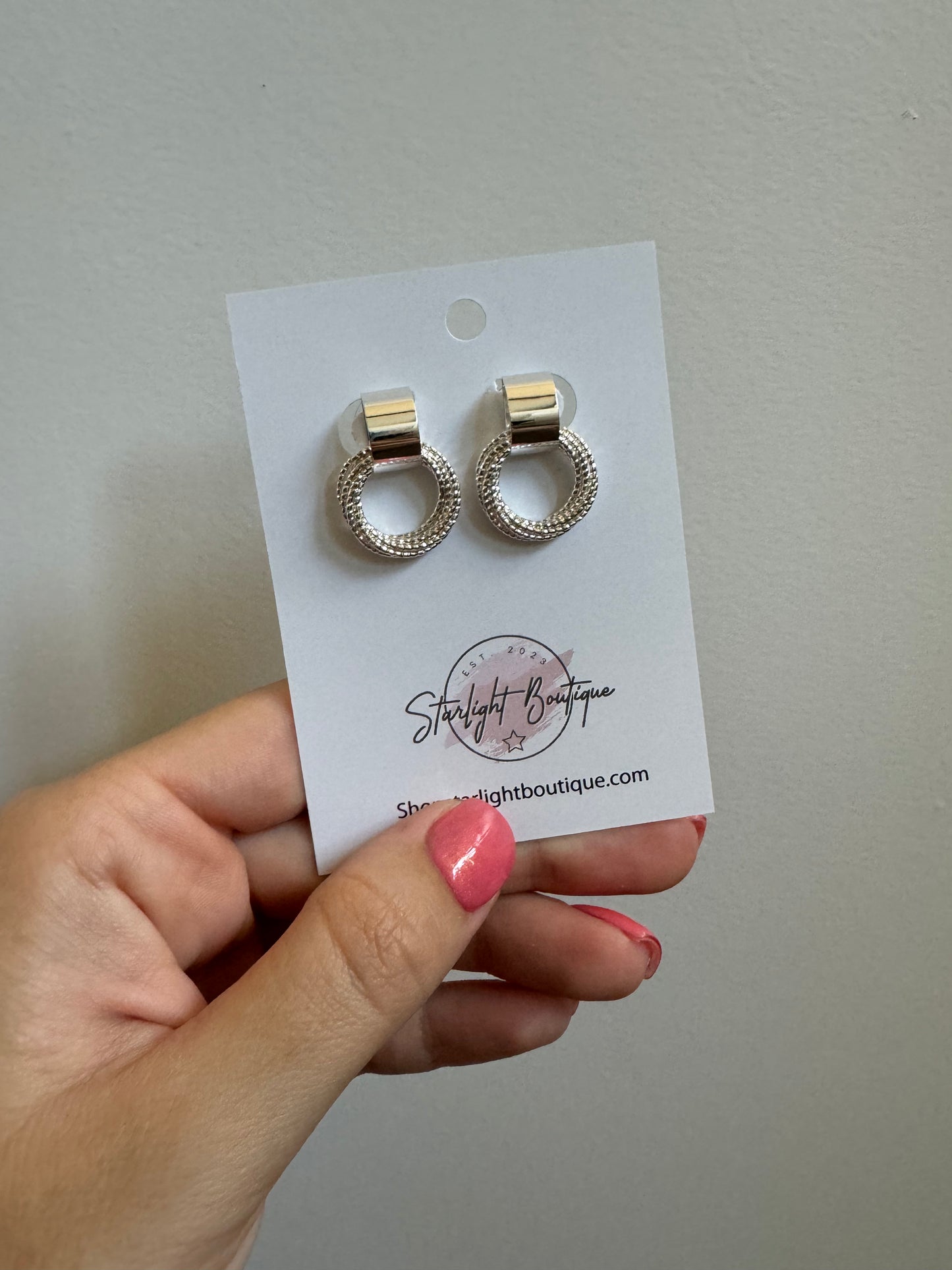 Knot Earrings- Silver