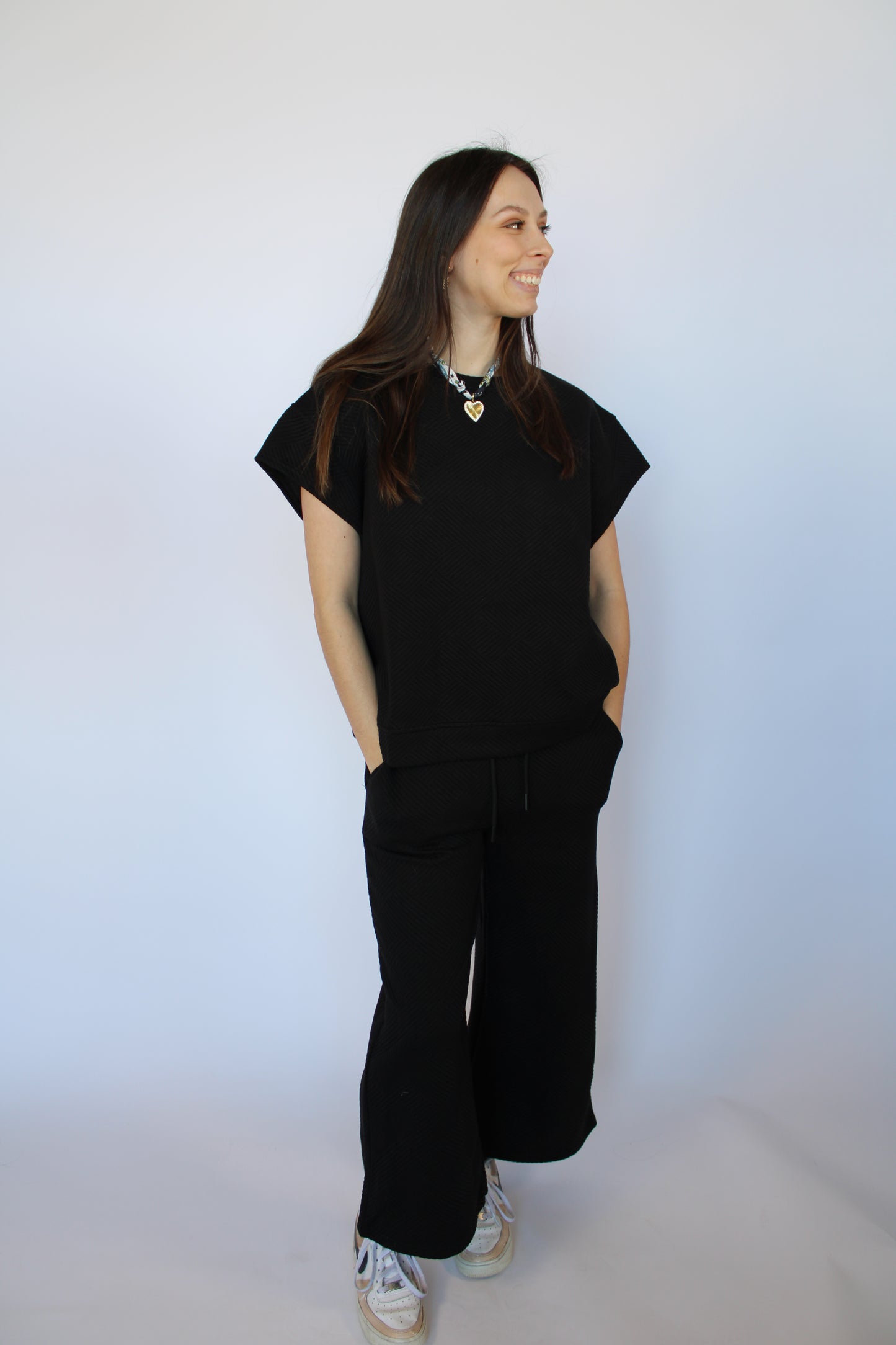 Nina Black Pant Set