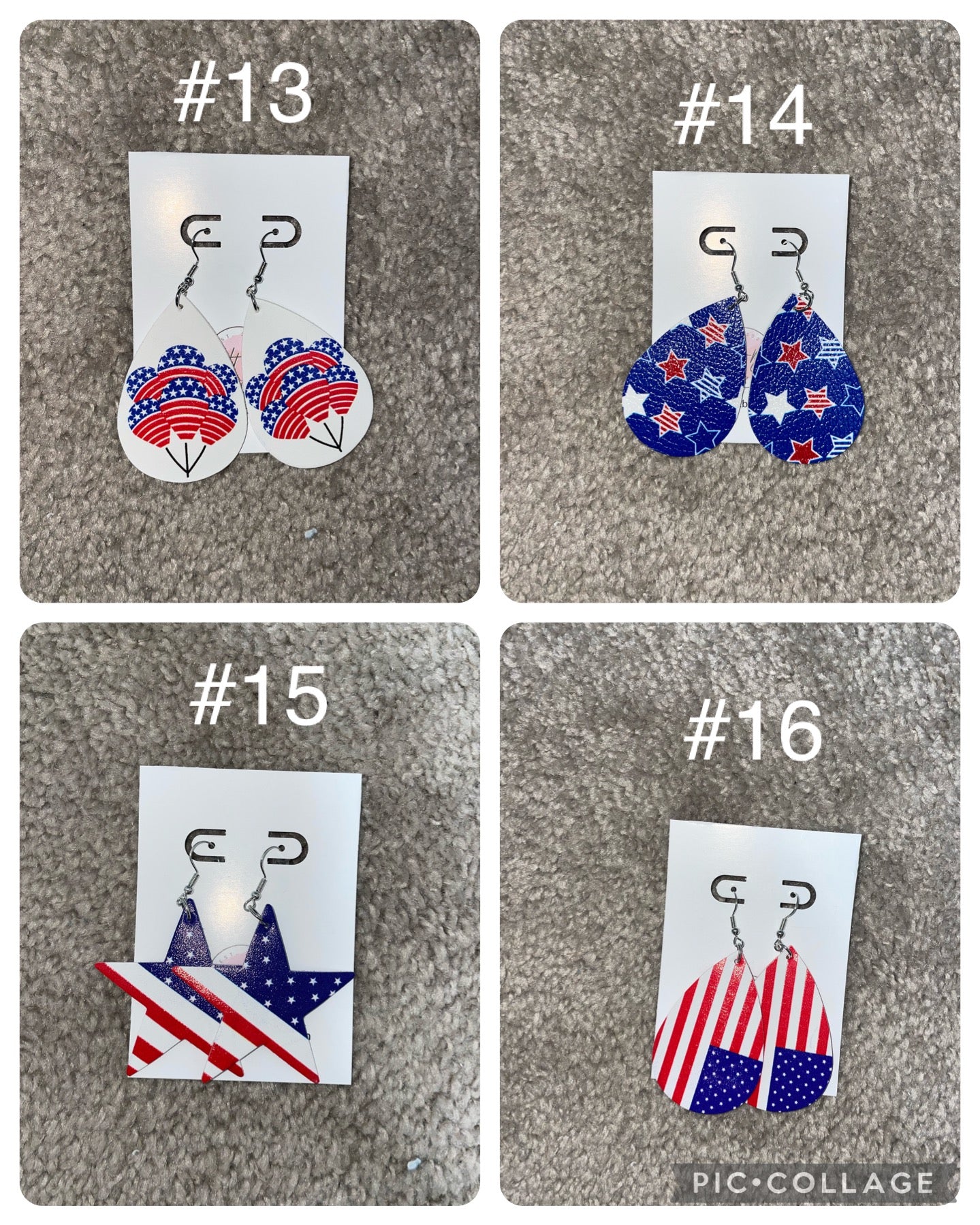 4th of July Earrings