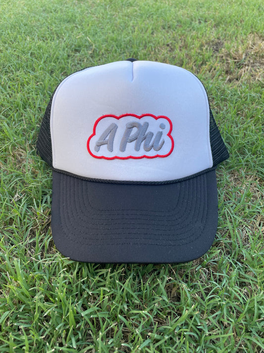 Black & White A Phi Trucker Hat