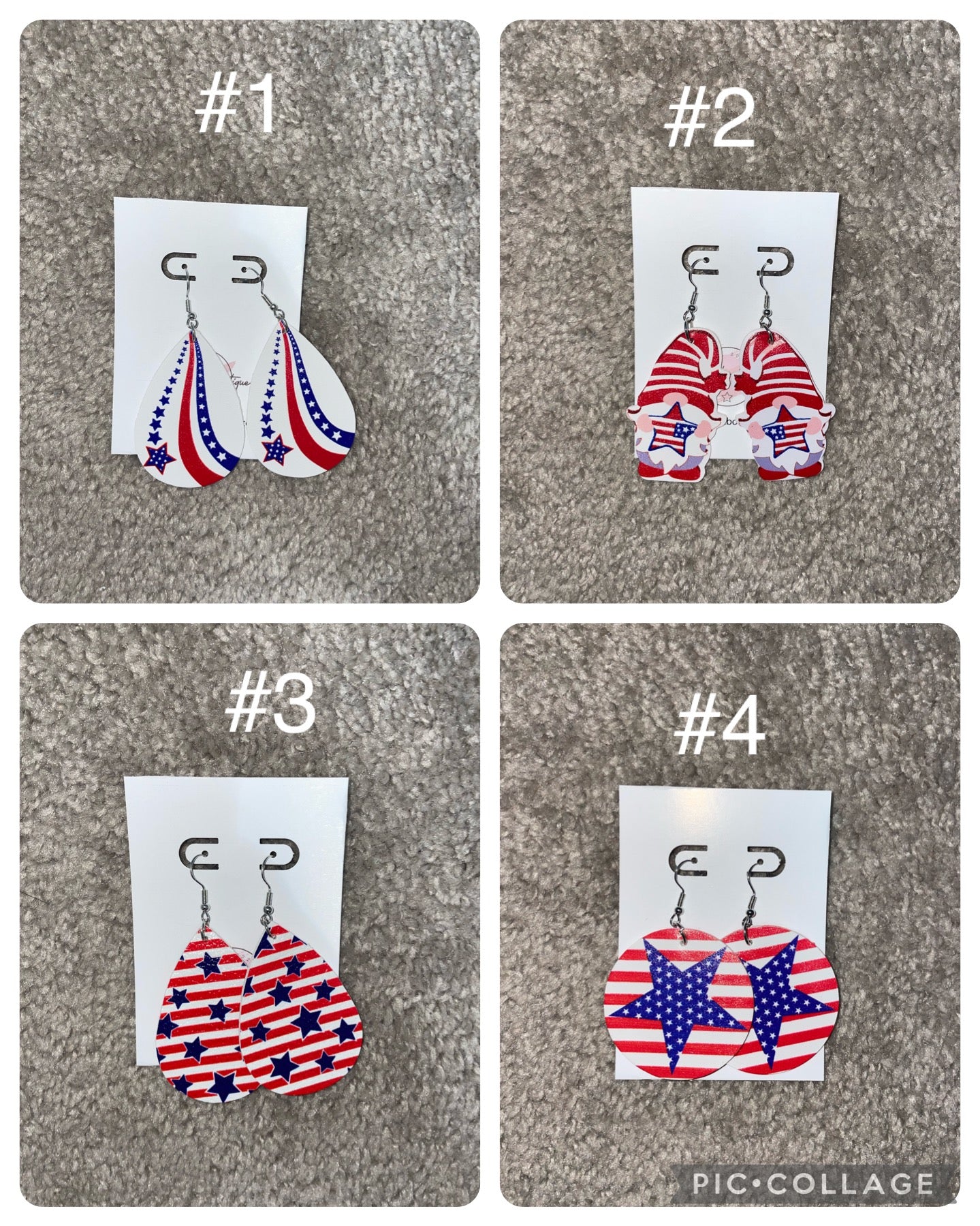 4th of July Earrings