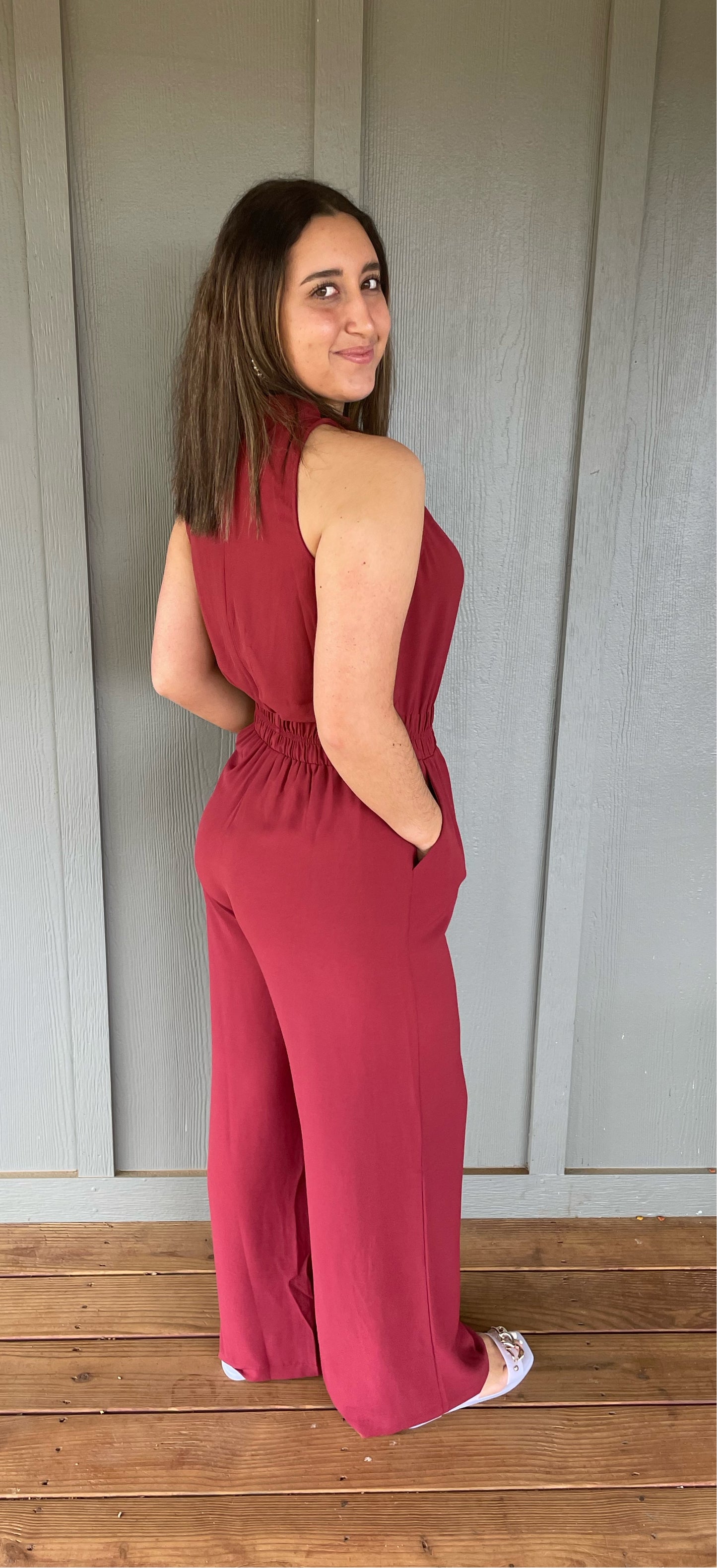 Rose Brown Jumpsuit