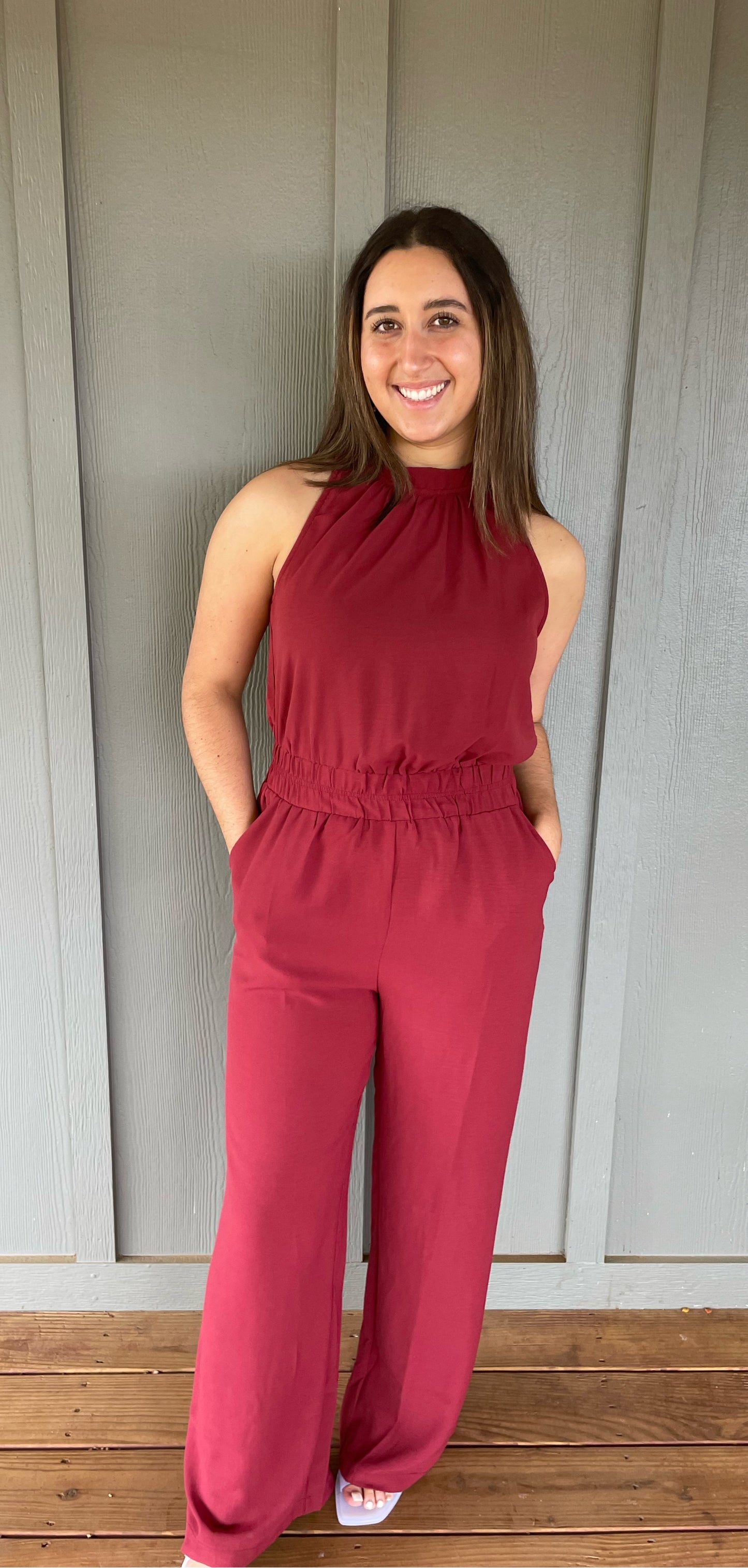 Rose Brown Jumpsuit
