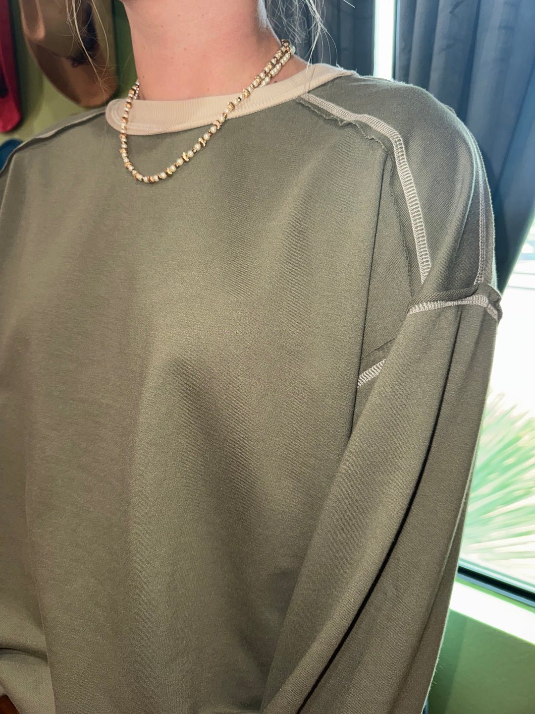Bella Olive Long Sleeve Top