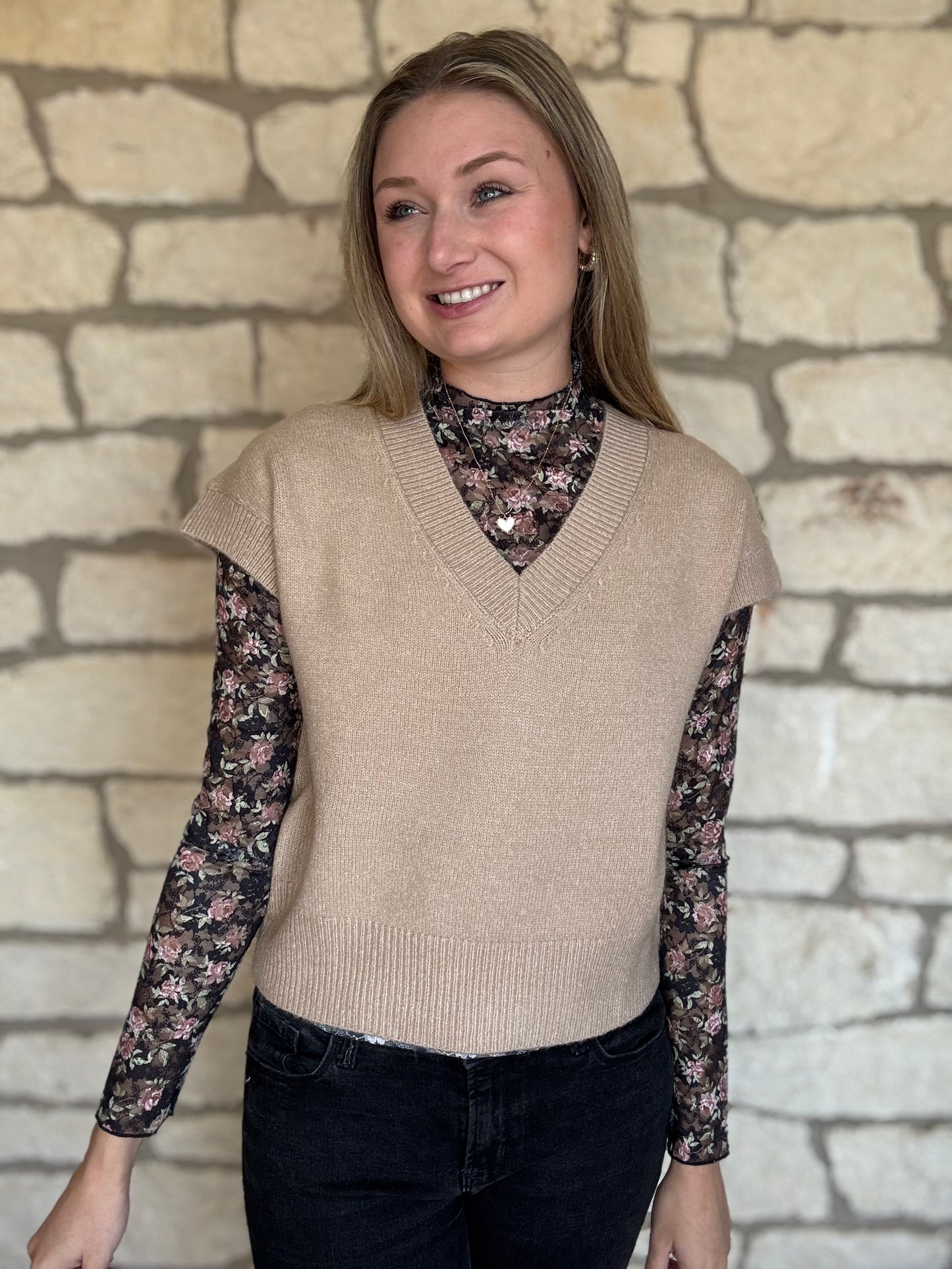 Lace Layering Top- Floral