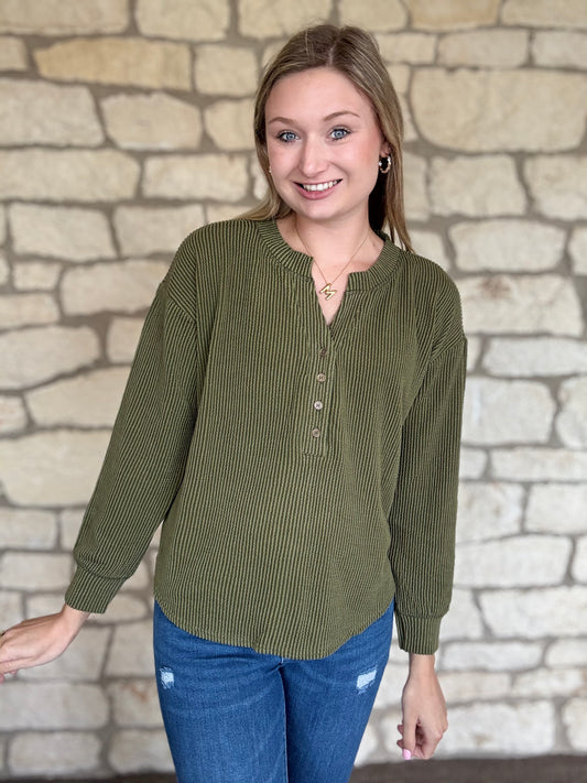 Kelsey Top- Olive